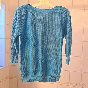 3/4 length sleeve cotton sweater